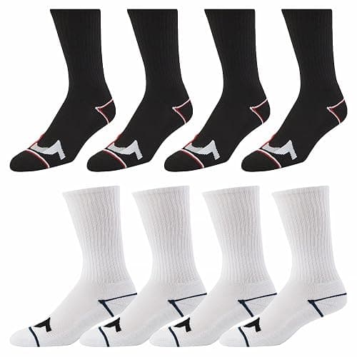 True Religion Mens 8 Pairs Crew Socks for Men Premium Athletic Men's Socks, Shoe Size 8-12 thumbnail 4