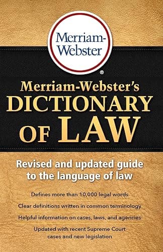 Merriam-Webster's Dictionary of Law, Newest Edition, Trade Paperback - Image 1