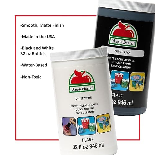 Apple Barrel White Acrylic Paint 32 Fl Oz (Pack of 1) thumbnail 3