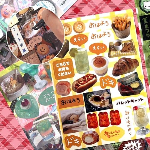 Tmtains 45 Sheets Japanese Sticker Book for Scrapbook 800+Pcs Heisei Retro Manga Style Korean Stickers for Journaling Aesthetic Japanese Sticker Book for Adults DIY Crafts Junk Journal Gifts (Memory) thumbnail 6