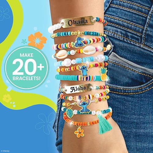 Fashion Angels Disney Stitch DIY Bracelet Making Kit, Includes 1,000+ Shell Beads, Tassels, & More, Lilo & Stitch Collectable Jewelry for Kids, Teen Girls & Boys thumbnail 3