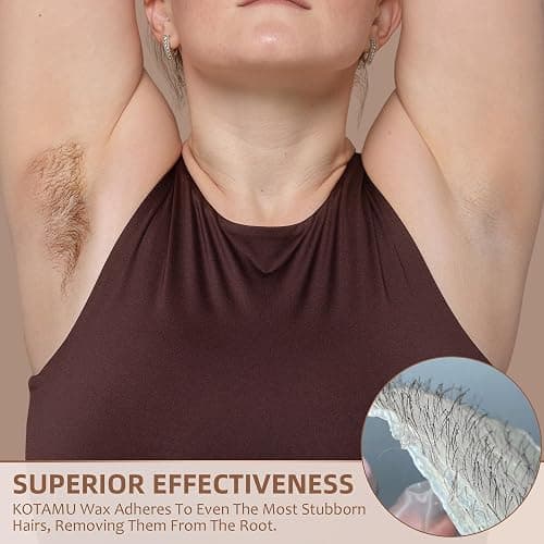 KOTAMU Waxing Kit for Women & Men, Wax Warmer for Hair Removal, Digital Wax Kit with Silicone Pot，Ideal for Face Eyebrow Arm Legs Armpit &Sensitive Skin, Bloomy Waxing Machine for Home Salon Use thumbnail 7