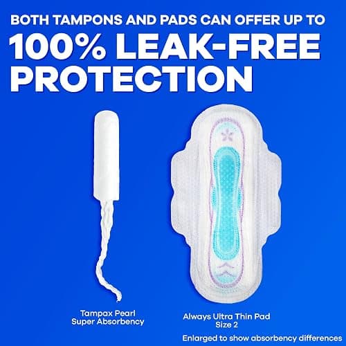 Tampax Pearl Tampons Regular Absorbency, with Leakguard Braid, Unscented, 50 Count x 2 Packs (100 Count Total) (Packaging May Vary) thumbnail 10