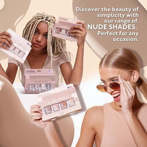Eternal Nude Nail Polish Set for Women (WILD NUDES) - Brown Nail Polish Set for Girls | Long Lasting & Quick Dry Nail Polish Kit for Home DIY Manicure & Pedicure | Made in USA, 13.5mL (Set of 4) thumbnail 4