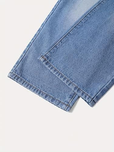 Fulihug Jeans for Girls Baggy Wide Leg Cute Bow High Elastic Waisted Denim Pants Y2K Boyfriend Skater Streetwear 7-14Y thumbnail 9