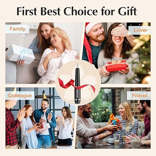 JIASHENG USB Electric Nail Drill, Portable File for Acrylic Gel Nails, Professional Manicure and Pedicure Kit With Drill Bits for Home and Salon Use, Black thumbnail 7