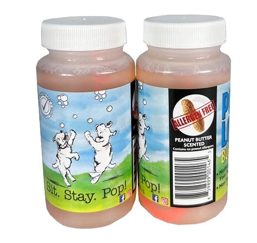 Puppy Love Bubbles, Peanut Butter Scented Bubbles 4oz. Bottle-2 Pack in Peanut Butter Flavor for Dogs thumbnail 2