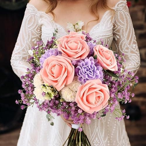 ABAJI Tiny Babys Breath Artificial Flowers Gypsophila Real Touch Flowers for Wedding Party Home Garden Decoration 12 inch in Length Small and Short thumbnail 4