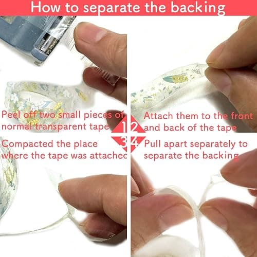 Songdao 6 Rolls Lace Patterns PET Tapes Floral Arts Decorative Tape Set Adhesive Transparent Masking Tapes for DIY Craft, Kids, Scrapbook, DIY, Gift Wrapping, Journal (Pure White) thumbnail 4