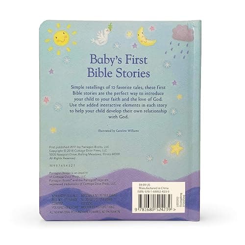 Baby's First Bible Stories Padded Board Book - Gift for Easter, Christmas, Communions, Newborns, Birthdays, Beginner Bible thumbnail 11