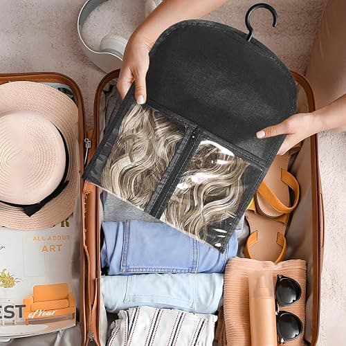 12PCS Hair Extension Holder Wig Storage Hanger for Multiple Wigs & Accessories, Black thumbnail 7