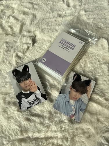 Mandu Deco Kpop Photocard Sleeves Clear Polypropylene Card Protector for Albums Photocards, PVC Free and Acid Free, 100 Sleeves per Pack (57x88mm) thumbnail 4