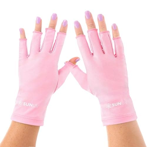 SUNUV LED Gloves for Gel Nails, UPF 50+ Anti UV Gloves for Gel Nail Lamp, Professional UV Gloves for Nail Techs thumbnail 7