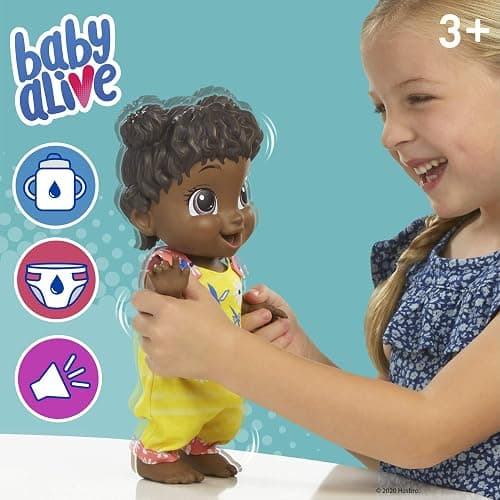 Baby Alive Baby Gotta Bounce Doll, Kangaroo Outfit, Bounces with 25+ SFX and Giggles, Drinks and Wets, Black Hair Toy for Children Aged 3 and Up thumbnail 5