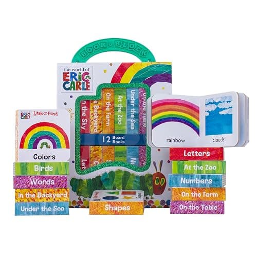 World of Eric Carle, My First Library 12 Board Book Set - First Words, Alphabet, Numbers, and More! Baby Books - PI Kids thumbnail 5