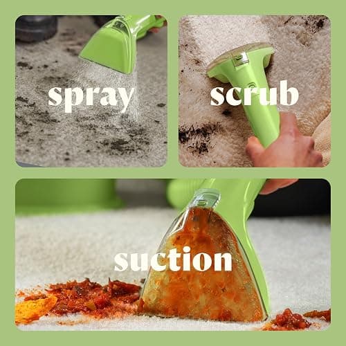 BISSELL Little Green Mini Portable Carpet and Upholstery Deep Cleaner, Car/Auto Detailer, with HydroRinse Self-Cleaning Tool and 4" Tough Stain Tool, Tea Green, 4075 thumbnail 4