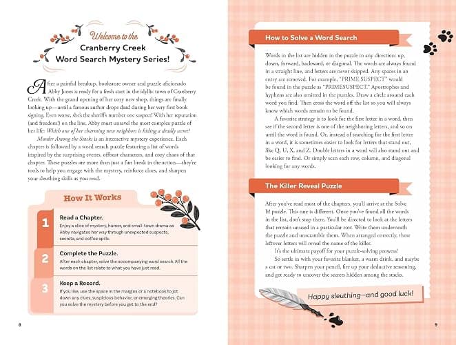 Murder Among the Stacks: Book 1: Solve the Puzzles―and the Plot of a Cozy Bookstore Mystery! (A Cranberry Creek Word Search Mystery) thumbnail 2