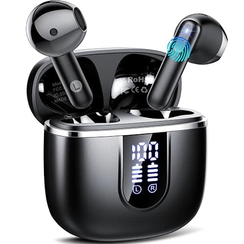 Wireless Earbuds, Bluetooth Ear Buds 5.4 Mini HiFi Stereo with 4 ENC Noise Cancelling Mics Wireless Headphones, 40H in Ear Earphones, USB C, IP7 Waterproof Bluetooth Headphones for Sports, Workout - Image 1
