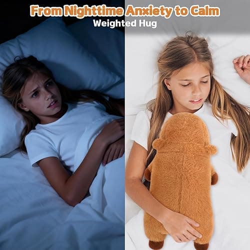 Weighted 17'' Big Capybara Electric Stuffed Animal Heating Pad for Cramps&Menstrual Pain Relief, Weighted 0.9lb Plush Heating Pad,USB Powered Heated for Neck/Back/Shoulder,Gift for Women Wife Girls thumbnail 7