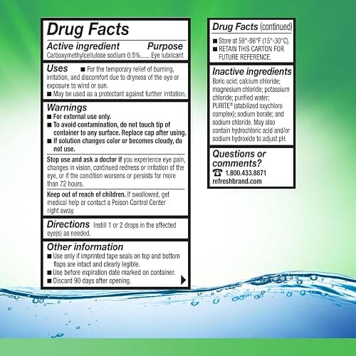 Refresh TEARS Lubricant Eye Drops Artificial Tears, 2x0.5 fl oz (30 mL), 2 Count thumbnail 8