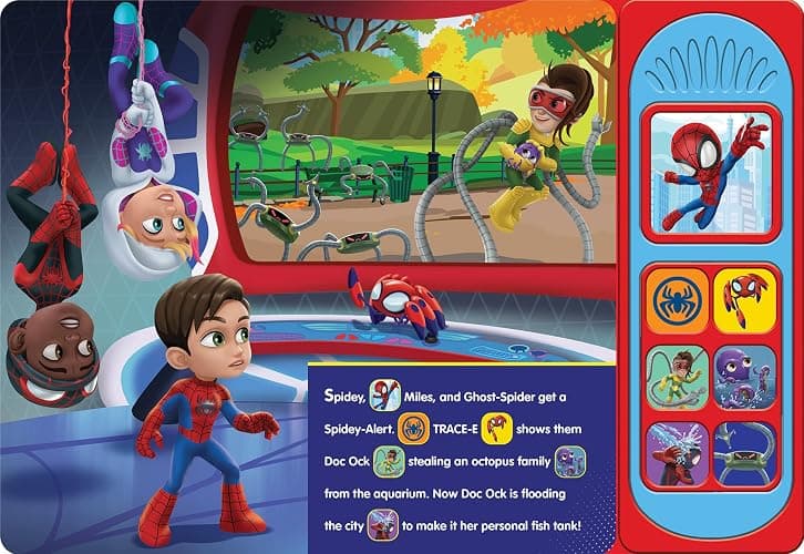 Marvel Spider-man - Spidey and his Amazing Friends – Spidey Makes a Splash Sound Book - PI Kids thumbnail 5