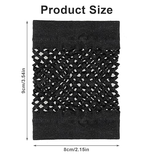 2 Pairs Fishnet Gloves For Kids - Black 80s Fingerless Fishnet Gloves | fish net gloves For Halloween Theme Party , Elastic Nylon Arm Fishnets For Costume Accessories thumbnail 2