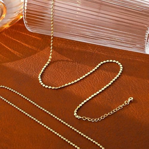 ASCOMY Layered Necklaces for Women Gold Necklace 14K Gold/Silver Plated Pendant Necklace Layered Cross Necklace Paperclip Rope Bead Box Satellite Dot Chain Necklaces Gold Choker Trendy Jewelry Gift thumbnail 4