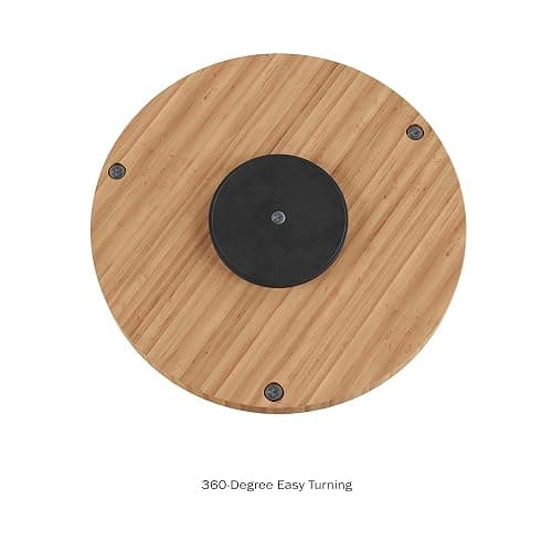 Classic Cuisine Lazy Susan – All-Natural Bamboo Round Two Tier Turntable Kitchen, Pantry and Vanity Organizer and Display with 10 Inch Diameter thumbnail 4