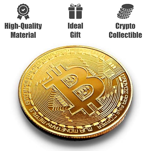 Collector's Edition Bitcoin Coin - Commemorative Cryptocurrency Collectible in Protective Acrylic Display Case - Perfect for Crypto Enthusiasts, Coin Collectors, and Gifts thumbnail 3
