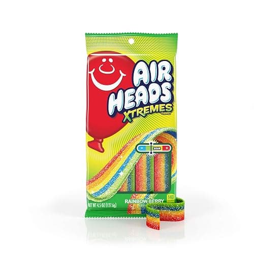 Airheads Xtremes Belts Candy, Chewy Candy Package, Rainbow Berry Fruit Flavor Artificially Flavored, 4.5 Ounces (12-Pack) thumbnail 3