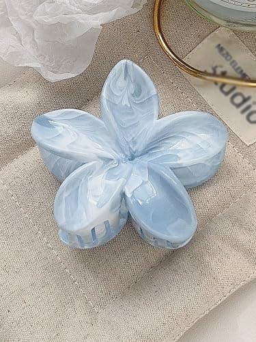 Hawaiianische Blumen-Haarspangen für Frauen – große Plumeria-Clips für dickes, dünnes, mittelfeines Haar, modisch, niedliches Haar-Accessoire für starken Halt, perfekt für Sommer und Strand - Image 1