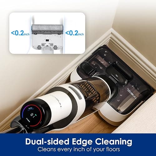 Tineco Floor ONE Stretch S6 Cordless Wet Dry Vacuum Cleaner, 180°Lay-Flat Smart Vacuum Mop, 40 Minutes Long Runtime 158℉ Flashdry Self-Cleaning, Dual-Sided Edge Cleaning Lightweight Floor Cleaner thumbnail 7
