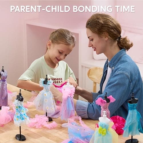 Klever Kits 400+PCS Fashion Design Crafts for Kids, Art and Crafts, DIY Sewing Kits with 3 Mannequins for Girls Aged 8-12, Birthday Presents, Toys for Kids thumbnail 2