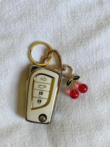 Agromusk Cute Cherry Keychain,Kawaii Cherry Bag Purse Charms for Women Car Keys Decor Gifts Stuff Accessories thumbnail 5