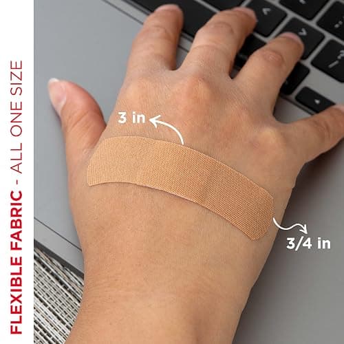Band-Aid Brand Sterile Flexible Fabric Adhesive Bandages, Comfortable Flexible Protection & Wound Care for Minor Cuts & Scrapes, Pad Designed to Cushion Painful Wounds, One Size, 100 ct thumbnail 8