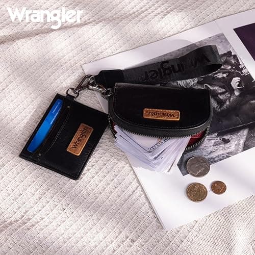 Wrangler KeyChain Wallet Wristlet Wallets for Women Dual Pouch Wristlet Rfid Blocking Credit Card Holder Wallet thumbnail 5