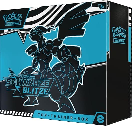 Pokémon-Sammelkartenspiel: Top-Trainer-Box Karmesin & Purpur – Schwarze Blitze: Zekrom (1 Vollbild-Promokarte mit Voltolos, 9 Boosterpacks & Premium-Zubehör) thumbnail 3