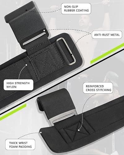 FitDA Weight Lifting Hooks (Pair), Lifting Wrist Straps For Deadlifts, Pull Ups & Shrugs, 600 Lbs(272 kg) Capacity Wristband with Thick Padding, Heavy Duty Gym Workout Grips Straps for Men and Women thumbnail 2