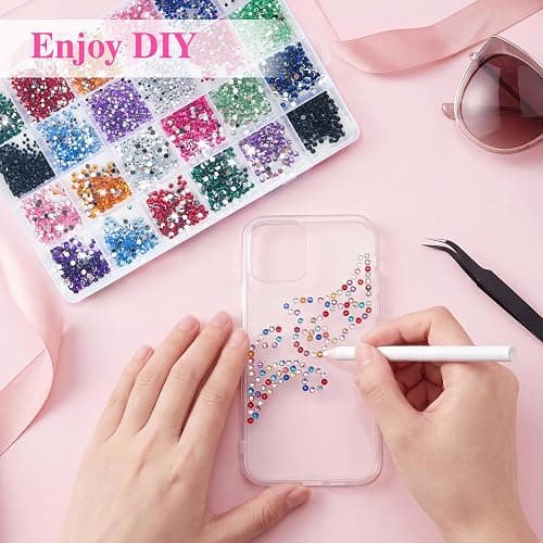 8500 StüCk Strasssteine Nägel, 2/3mm Glitzersteine Nägel Mit Pinzette Und Stift, Flache RüCkseite Kristall Rhinestones Gem,Für Nageldekoration Bekleidung Basteln Diy thumbnail 2
