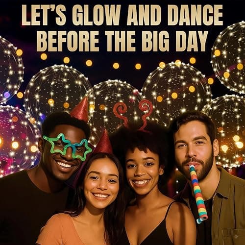 Light Up Balloons 10 Pack, 18 Inch Clear Balloons with LED Lights | Reusable Glow Decor with a String Light and Switch Inside Every Piece - Bright Accents for Weddings, Birthdays, Party Nights thumbnail 9