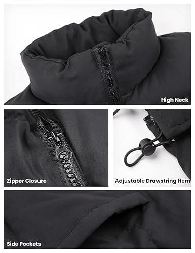 Athlisan Womens Zip Up Puffer Vest Stand Collar Sleeveless Padded Jacket Coat thumbnail 3