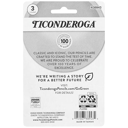Ticonderoga Wedge Erasers, Pink, 3 Count thumbnail 3