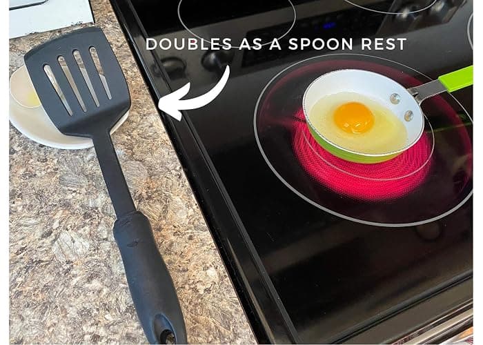 Crack'em Egg Cracker & Spoon Rest (Cobalt Blue) - Perfectly Cracks Eggs & Contains Messes - Easy to Use & Clean - Great for Kids - Prevents Broken Yolks thumbnail 4
