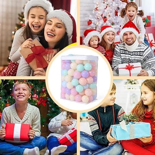 GOGOSO Ball Pits Balls for Toddlers Pack of 50 100 200 Plastics Shape Ball Non-Phthalate Non-BPA Non-Toxic 2.2-Inch Crush Proof Play Balls thumbnail 2