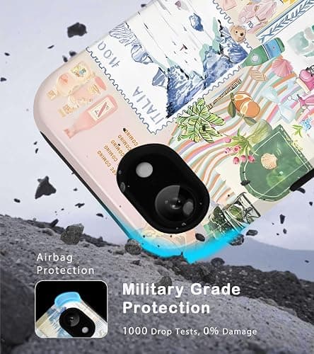 Amzfield Compatible with iPhone 16e/17e Cse, Aesthetic Summer Phone Case Cute Italy Culture Collage for Girl Women, Scratch Resistant Shockproof Protective Girly Case for iPhone 16e for iPhone 17e thumbnail 5