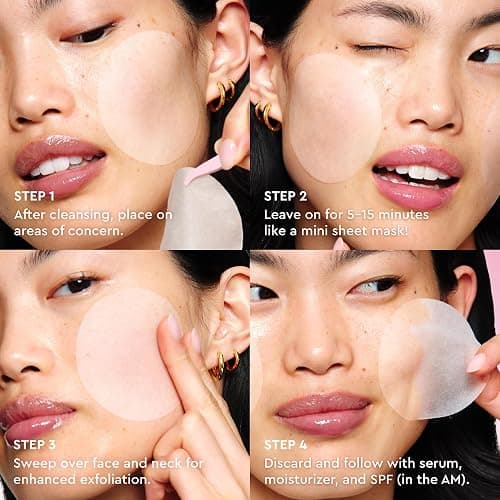 Glow Recipe LHA + AHA Toner Pads - Korean Exfoliating Toner for Face - Pore Minimizer - Hydrating Toner Pads - 5 Gentle Acids, Watermelon Enzymes, Hydrating Botanicals (60 Face Pads) thumbnail 5