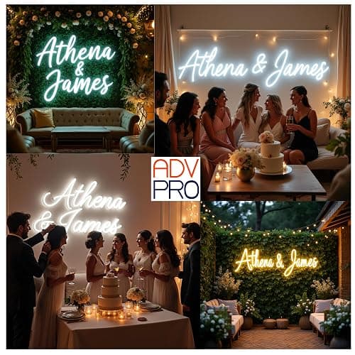 ADVPRO Custom LED Neon Signs, Customizable for Wall Decor, Wedding, Birthday Party, Personalized Large Led Neon Light Sign with Surname, Name, Bar, Shop Logo thumbnail 6