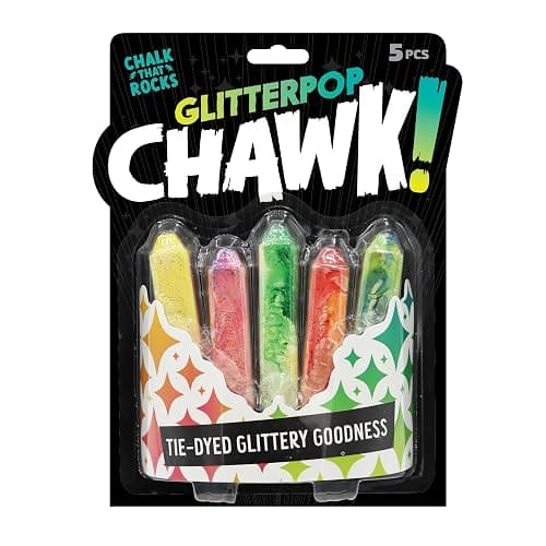 Chuckle & Roar - Glitterpop Chawk! - Outdoor Fun - Great on Any Hard Surface - Glitter Colors on Hard Surfaces - Ages 4 and Up - Image 1