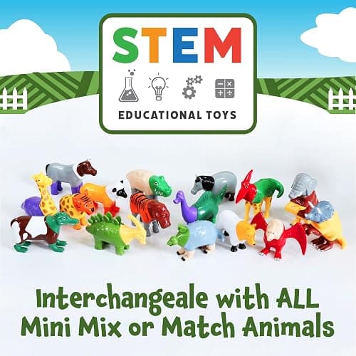 POPULAR PLAYTHINGS Mini Mix or Match Farm Animals, Magnetic Toy Set with Pop-up Playmat, Set of 7 thumbnail 6