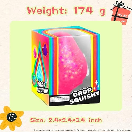 Dream Squishy Drop Stress Balls for Adults Fidget Toys Adults, Gel Filled Squishy Toys for Kids Stress Relief, Super Soft Toys to Ease Stress, Birthday, Christmas, Office, Stocking Stuffer Gift thumbnail 4